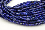 Natural High Quality LAPIS, High Quality in Roundel, 8mm-Full Strand 15.5 inch Strand Gemstone Beads