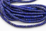 Natural High Quality LAPIS, High Quality in Roundel, 8mm-Full Strand 15.5 inch Strand Gemstone Beads