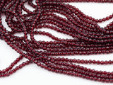 3mm Garnet Red Beads Crystal Beads Round 1 or 2 or 5 or 10 STRANDS- 14.5 inch strand-