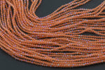 2mm or 3mm Crystal Round -2 or 5 or 10 STRANDS- Extra Fine-14 inches long about 100+ Beads - Peach AB