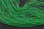 2mm or 3mm Crystal Round -2 or 5 or 10 STRANDS- Extra Fine-14 inches long about 100+ Beads - Lime AB