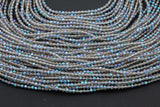 2mm or 3mm Crystal Round -2 or 5 or 10 STRANDS- Extra Fine-14 inches long about 100+ Beads - Mystic Purple Half