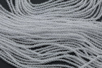 2mm or 3mm Crystal Round -2 or 5 or 10 STRANDS- Extra Fine-14 inches long about 100+ Beads - Clear
