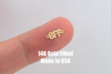 Bff Permanent Jewelry Connector or Charm- Intricate Detail - 14kt gold filled or Sterling Silver - Made in the USA - Custom