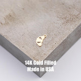 Croissant Bread France Permanent Jewelry Charm or Connector- Intricate Detail - 14kt gold filled or Sterling Silver - Made in the USA