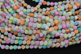 Multi Color Mother of Pearl MOP Shell Puffy Heart Beads 6mm to 10mm 15.5'' Strand Shell Beads