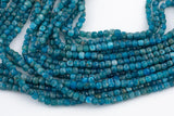 Natural Apatite Faceted Cube Beads Size 4-5mm 15.5" Strand