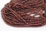 Natural Hessonite Garnet Faceted Faceted Cube Beads Size 4mm 15" Strand