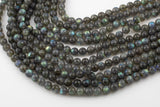 Natural AAA Blue Labradorite 4mm 6mm 8mm 10mm 12mm Round Beads Nothing But Fire Best Quality Large Round Labradorite Beads 15.5" Smooth