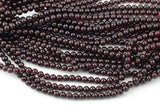 Natural A Red Garnet Beads- 6mm Round- In Full 15.5 Inch Long Strand - Bulk order Smooth Gemstone Beads