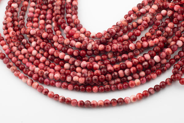 6mm Natural Bamboo Coral Round High Quality 4mm 6mm 8mm 10mm 12mm Full Strand 16" Gemstone Beads