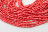 Bamboo Coral Barrel High Quality 4x8mm Full Strand 16" Gemstone Beads