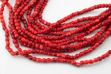 Bamboo Coral Irregular Barrel High Quality 8mm Full Strand 16" Gemstone Beads