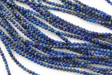 Natural Lapis Lazuli Beads Small 2.5mm 3mm 3.5mm 4mm Round Smooth Small Sizes - Full Strands Gemstone Beads High Quality Untreated No Dye