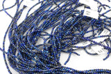 Natural Lapis Lazuli Beads Small 2.5mm 3mm 3.5mm 4mm Round Smooth Small Sizes - Full Strands Gemstone Beads High Quality Untreated No Dye