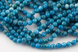 Natural Flower Apatite Round sizes 4mm, 6mm, 8mm, 10mm, 12mm, 14mm- Full 15.5 Inch strand AAA Quality Smooth Gemstone Beads