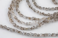 Super Clear Natural Herkimer Diamond Quartz Beads 6mm Double Pointed Quartz 14" Strand Top Drilled-