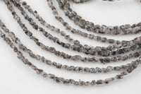 Super Clear Natural Herkimer Diamond Quartz Beads 6mm Double Pointed Quartz 14" Strand Top Drilled- dark color