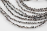 Super Clear Natural Herkimer Diamond Quartz Beads 6mm Double Pointed Quartz 14" Strand Top Drilled- dark color