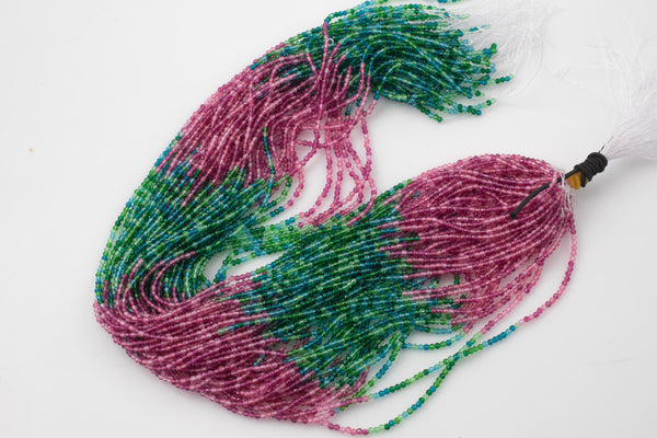 2mm Crystal Round 1 or 2 or 5 or 10 STRANDS- 15 inch strand- Clearance- Random Color
