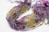 Natural Rainbow Fluorite Faceted Cube Beads Size 4mm 15.5" Strand