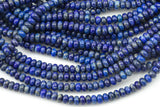 Natural LAPIS, High Quality in Roundel, 4mm, 6mm, 8mm, 10mm-Full Strand 15.5 inch Strand Gemstone Beads