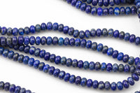 Natural LAPIS, High Quality in Roundel, 4mm, 6mm, 8mm, 10mm-Full Strand 15.5 inch Strand Gemstone Beads