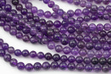 Natural AA AMETHYST Gemstone Beads Round - Medium Dark Color AAA Quality Smooth Gemstone Beads