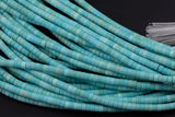 Magnesite Turquoise Heishi Discs Beads 2x4mm 3x6mm 15.5" Strand