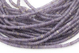 Lepidolites - High Quality in Smooth Saucer Roundel, 4mm Flat Rondel 15 Inches Thin Roundel
