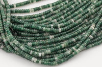Moss Agate - High Quality in Smooth Saucer Roundel, 4mm Flat Rondel 15 Inches Thin Roundel
