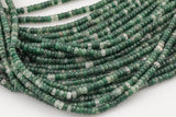 Moss Agate - High Quality in Smooth Saucer Roundel, 4mm Flat Rondel 15 Inches Thin Roundel