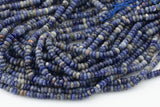 Blue Sodalite - High Quality in Smooth Saucer Roundel, 4mm Flat Rondel 15 Inches Thin Roundel