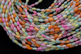 Multi Color Mother of Pearl MOP Shell Rice Beads- 4x7mm- 15.5'' Strand Shell Beads
