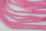 Cubic Zirconia Pink Faceted Cube Beads Size- 15.5" Strand