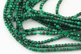 Natural Malachite Faceted Cube Beads Size 3mm 15.5" Strand