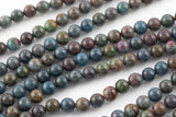 Natural Sapphire Beads Round, 6mm, 8mm, 10mm- Full 15.5 inch strand Smooth Gemstone Beads