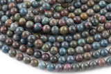 Natural Sapphire Beads Round, 6mm, 8mm, 10mm- Full 15.5 inch strand Smooth Gemstone Beads