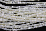 Gorgeous Mother of Pearl, High Quality in Roundels-2x4mm- Full 16 inch strand-