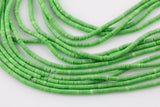 Green Jasper Heishi Discs Beads 1.5x2mm15.5" Strand- Extra Fine