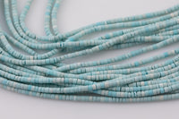 Pale Blue Jasper Heishi Discs Beads 1.5x2mm15.5" Strand- Extra Fine