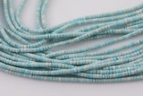 Pale Blue Jasper Heishi Discs Beads 1.5x2mm15.5" Strand- Extra Fine