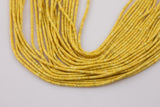 Yellow Jasper Heishi Discs Beads 1.5x2mm15.5" Strand- Extra Fine