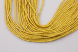Yellow Jasper Heishi Discs Beads 1.5x2mm15.5" Strand- Extra Fine