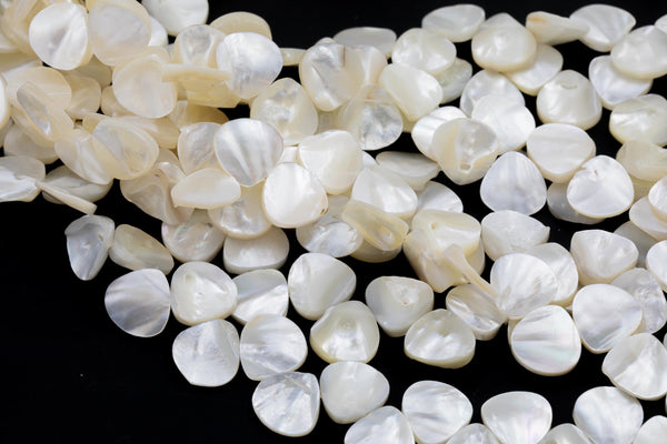 Natural Mother of Pearl, Onion Teardrop- 12mm- Full 14 inch strand Gemstone Beads Shell Beads