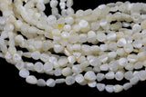 Mother of Pearl Nugget Strand -Handmade Jewelry- 15.5 inches- 38 pcs- 9-10mm