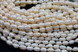 5x7mm Potato Nugget Pearl A Quality Round Freshwater Pearl-Full Strand 15.5 inch Strand