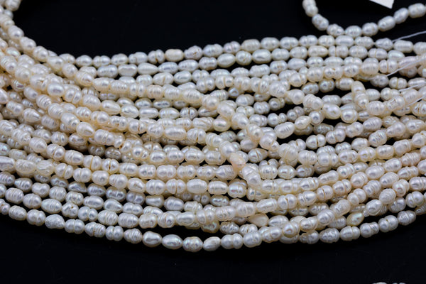 4x5mm Potato Nugget Pearl Freshwater Pearl-Full Strand 15.5 inch Strand