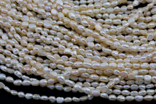 4x5mm Potato Nugget Pearl Freshwater Pearl-Full Strand 15.5 inch Strand