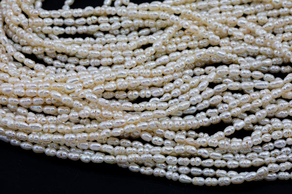 3x5mm Potato Nugget Pearl Freshwater Pearl-Full Strand 15.5 inch Strand